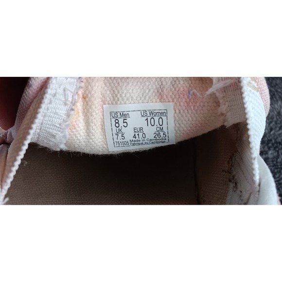 Vans Slip On Pink Heart Suede Casual Shoes Mens 8.5 Womens 10 - Picture 7 of 8